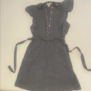 Striped Black and White Mini Dress